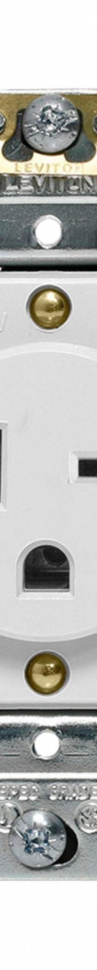 LEVITON Single Receptacle Outlet: Single, 6-20, White, 250V AC, 20 A, 2 Pole / 3 Wire (MPN W5461-W)
