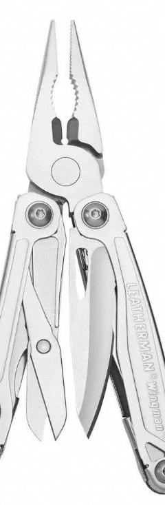 LEATHERMAN Multi Tool Plier: Multi-Tool Plier, 14 Tools, 14 Functions, 3 3/4 in Closed Lg, Silver (MPN 831425). Key specifications — attr15951: LEATHERMAN; attr15966: Tool Only; attr10312: Silver; attr15960: Can Opener; attr15963: Stainless Steel; attr15971: Multi-Tool Plier; attr15972: Phillips Screwdriver; attr15977: Fold Open.