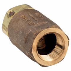 APOLLO Check Valve: Ball, Inline Valve Body, Bronze, 3/4 in Pipe Size, FNPT x FNPT, 33°F to 350°F (MPN 61LF10401). Key specifications — Ball Material: RPTFE; Brand: APOLLO.