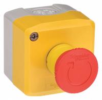 SCHNEIDER Control Station: Mushroom Head Push Button, 0 Pilot Lights, 2NC, Emergency Stop (MPN XALK178FH7). Key specifications — Brand: SCHNEIDER; Operator Legend: Emergency Stop; Operator Color: Red; Operator Configuration: Mushroom Head Push Button; Environments & Applications: Oil- & Dust-Tight; Operator Configuration Type: (1) Mushroom Push Button.
