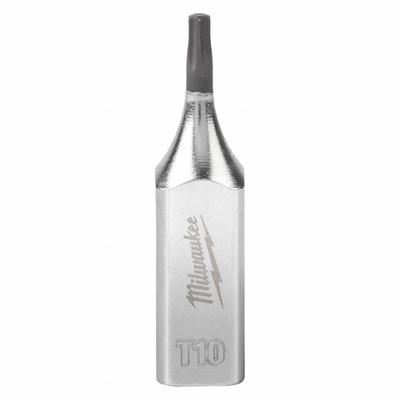 MILWAUKEE Socket: 1/4 in Drive Size, Torx Tip, T10 Tip Size, 1 5/8 in Overall Lg - Torx Bit Sockets