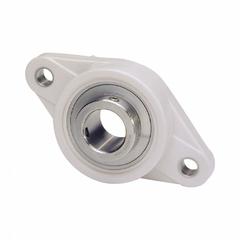 IPTCI BEARINGS 2 Bolt Flange Bearing: Radial Ball, 1/2 in Bore, PBT Plastic, Set Screws, H-1 Grease (MPN SUCTFL201-8 IP69K). Key specifications — Bore Type: Cylindrical; Brand: IPTCI BEARINGS; Housing Material: PBT Plastic; Lubricant Material: H-1 Grease; Mounting Bolt Size: 3/8 in; Split Housing: Not Split; System of Measurement: Inch.
