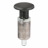 Weld Mount Retractable Spring Plunger: Locking, Pull Knob, 0.375 in Plunger Wd (MPN GI3/8-1.5LOBPL5). Key specifications — Brand: INNOVATIVE COMPONENTS; Barrel Diameter: 1 in; Barrel Length: 1.5 in.