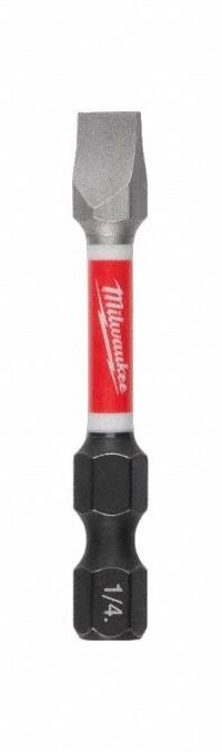 MILWAUKEE Power Bit: Power Bit, Slotted Head, Imperial, SL 1/4 Bit Industry Size, Std, Hex, 25 PK (MPN 48-32-4158). Key specifications — attr1119753: Alloy Steel; attr1119759: Standard; attr1119760: MILWAUKEE; attr1119757: Hex; attr1119750: SL 1/4.