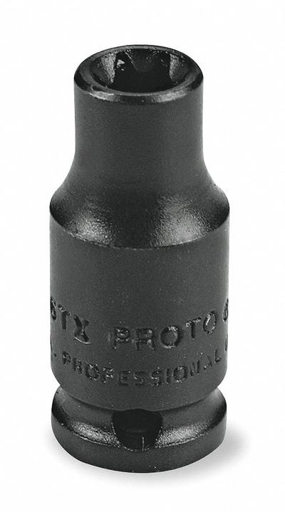 PROTO Impact Socket: 3/8 in Drive Size, Torx, E10 Socket Size, External Torx - 3/8" Drive External Torx Impact Sockets
