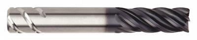 WIDIA HANITA Square End Mill: Carbide, AlTiN Coated, 5 Flute, 3/4" Mill Dia, 1-3/4" LOC - Fast-Cutting Carbide Square End Mills for Stainless Steel & Super Alloys