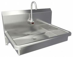 SANI-LAV Hand Sink: 1 Stations, 5 in Bowl Dp, 27 in Bowl Lg, 16 1/2 in Bowl Wd, Faucet Included (MPN 5A1B-0.5). Key specifications — Includes Side Splash: Side Splash Not Included; Series: Stainless Steel Wash-Station; Brand: SANI-LAV; Power Source: Battery Powered.