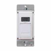 INTERMATIC Wall Switch Timer: 7 day Max, 1 min Min, SPST-NO, 120V AC, No Wall Plate Included, White (MPN EJ600). Key specifications — attr211252: INTERMATIC; attr1070698: No Hold Included.