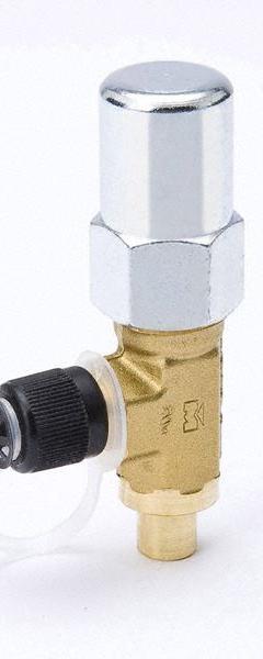 MUELLER Angled Packed Line Valve: Inlet 3/8 in Female Sweat, Outlet 3/8 in Male Flare, 700 psi Max (MPN A 17503). Key specifications — Brand: MUELLER; Seal Cap Material: Steel; A2L Compatible: Yes.