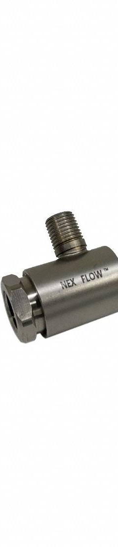 NEX FLOW Vortex Tube: 25 scfm Max Flow Rate, 1,800 BtuH Cooling Capacity, 28°F to 129°F, 1/4 in MNPT (MPN 50025H). Key specifications — attr294758: NEX FLOW.