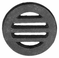 APPROVED VENDOR Grid: Round, 3 in Overall Dia, 3/8 in Overall Ht, Cast Iron, Phosphating, Black (MPN 1PPE9). Key specifications — Finish: Phosphating; Brand: APPROVED VENDOR; Color Family: Black.