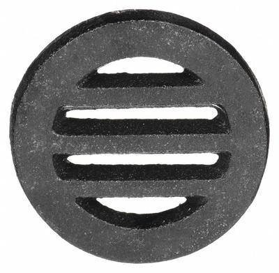 APPROVED VENDOR Grid: Round, 3 in Overall Dia, 3/8 in Overall Ht, Cast Iron, Phosphating - Light-Duty Floor Drain Grates (Class A)
