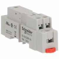 SCHNEIDER Relay Socket: 16 A Rating, DIN-Rail Socket Mounting, 5 Pins, L Socket, Std, Finger Safe (MPN 70-781D5R-1A). Key specifications — Brand: SCHNEIDER.