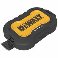 DEWALT Powerbank: 10,000 mAh Capacity, 2 Output Connectors, 3.5 hr Recharge Time, 48 in Cable Lg (MPN 215 1643 DW2). Key specifications — Includes: Type C To Reversible USB A; Input Connector: Type C PD and Quick Charge USB A; Output Connection Type: Quick Charge USB A Ports; Brand: DEWALT.