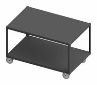 DURHAM MFG Work Table: Fixed Ht, Steel, 48 in x 24 in, 1,200 lb Overall Load Capacity (MPN HMT-2448-2-4SWB-95). Key specifications — Unit Type: Not Expandable or Modular; Assembly: Fully Assembled; Wheel Material: Polyurethane; Frame Material Finish: Powder Coated; Mobility: Casters; Height Adjustability: Fixed Height; Caster Type: (4) Swivel Locking; Frame Construction: Welded Only.