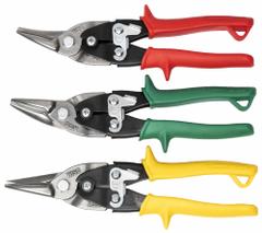 CRESCENT WISS Aviation Snips: Left/Right, Straight, 9 3/4 in Overall Lg, 1 1/2 in Cutting Lg, Steel (MPN M123R). Key specifications — attr308531: Plastic; attr308530: Steel; attr308532: Plastic; attr308533: Yes; attr308535: Stainless Steel; attr308541: 18 ga (Cold Rolled Steel); attr308546: Right, Straight; attr324897: CRESCENT WISS.