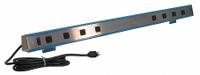 BENCHPRO Outlet Strip: 8 Outlets, 9 ft Cord Lg, 15 A Current, Not UL Rated for Healthcare, Gray (MPN S8-90). Key specifications — Brand: BENCHPRO; Mounting Style: Clip.
