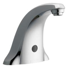 CHICAGO FAUCETS Sensor Faucet: E-Tronic 40, Cast Metal, Polished Chrome Finish, Centerset, Battery (MPN WWG116.976.AB.1T). Key specifications — Brand: CHICAGO FAUCETS; Includes: Dual-beam infrared sensor; Series: E-Tronic 40.