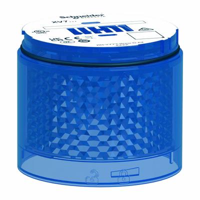 SCHNEIDER Tower Light Module: Flashing, 24V AC/DC, Blue, 2 13/16 in Overall Dia - Flashing Light Modules