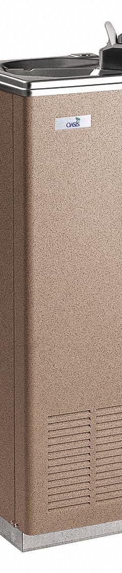 OASIS Drinking Fountain: 10 gph @ 50°F, 40 1/4 in Overall Ht, Knob, 12 in Overall Wd, Tan (MPN P10CP). Key specifications — Brand: OASIS; Housing Color: Tan.