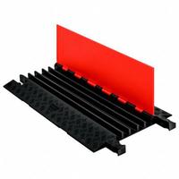CHECKERS Cable Protector: 5 Channels, Hinged, 1 13/40 in Max Cable Dia, 19 1/2 in Wd, 2 1/8 in Ht (MPN GD5X125-O/B). Key specifications — Brand: CHECKERS; Color: Black/Orange; Component: Cable Ramp-Straight Section; Material: Polyurethane.