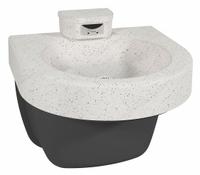 BRADLEY Wash Fountain: White Sand, Terreon®, D-Shape, 21 1/4 in Overall Wd, Std Drain, 1 Stations (MPN S93-727). Key specifications — Bowl Shape: D-Shape; Drain Type: Standard; Color: White Sand; Brand: BRADLEY; Series: SafeCare; Sink Material: Terreon®; ADA Compliant: ADA Compliant.