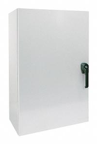 WIEGMANN Enclosure: Steel, 24 in x 16 in x 6 in, NEMA 12/13/3R/4, Solid Cover, Hinged, Painted (MPN N4122416063PTC). Key specifications — Brand: WIEGMANN; Knockouts: Not Included.