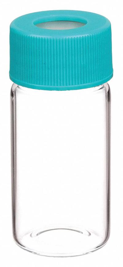 QORPAK Vial with Cap: 20 mL, Includes Closure, Polypropylene, 27.25 mm Body Dia - Glass Sample Vials