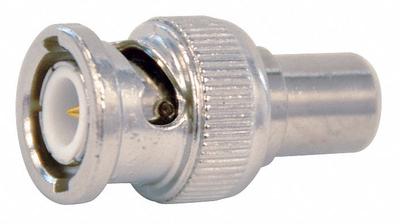 DOLPHIN COMPONENTS CORP Coaxial Terminator: Male, Connector, Silver, Crimp-On, 4 GHz Max Freq - BNC Coaxial Connectors