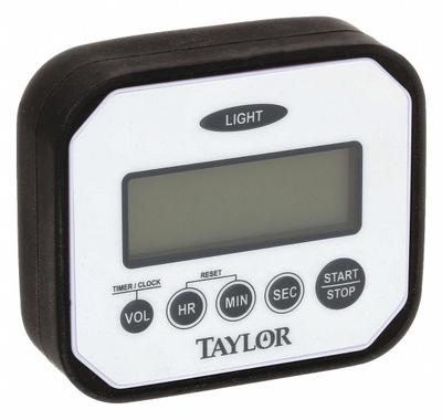 TAYLOR Digital Timer: (4) Adj Volume Levels, 1 in x 7 3/4 in x 5 1/4 in, 1 in Overall Dp - Digital Timers