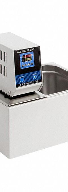 LW SCIENTIFIC Water Bath: 10 L Capacity, 100°C Max Temp, Stainless Steel, +/- 0.2°C, Digital, Heated (MPN WBL-10LC-SSD1). Key specifications — Display Type: Digital; Heated or Refrigerated: Heated; Brand: LW SCIENTIFIC; Interior Material: Stainless Steel; Programmable: Yes; Temperature Accuracy Tolerance: +/- 0.2°C; Voltage: 110V AC.