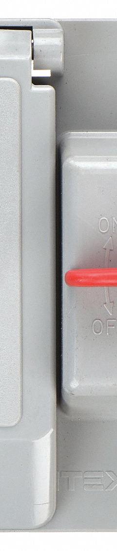 CANTEX Weatherproof Cover: PVC, GFCI, Receptacle/Toggle Switches, 2 Gangs, 4 11/16 in Overall Ht (MPN 5133345). Key specifications — Brand: CANTEX; Color: Gray; Compatible with Product Type: Receptacle; Compatible with Series: GFCI; Mounting Orientation: Vertical.