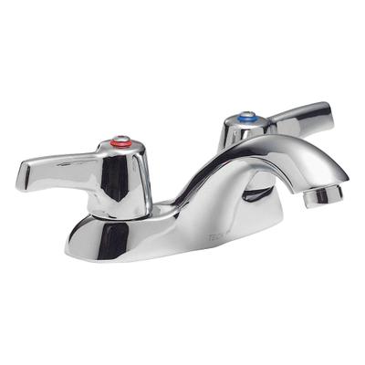 Delta Low Arc Bathroom Faucet: Delta Commercial, Cast Brass, Chrome Finish, 1.5 gpm Flow Rate - Centerset Handle Bathroom Faucets