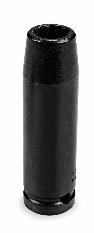 PROTO Impact Socket: 1/2 in Drive Size, SAE, 11/16 in Socket Size, 12-Point, Deep - 1/2" Drive Impact Sockets