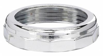 APPROVED VENDOR Nut: Zinc, Chrome-Plated, Silver, 1 1/2 in Nominal Pipe Size, Slip - Drain Connecting Nuts, Washers & Gaskets