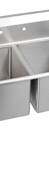 ELKAY Kitchen Sink: 2 Bowls, 43 3/4 in Overall Ht, 39 in Overall Lg, 25 7/8 in Overall Wd (MPN E2C16X20-0X). Key specifications — Brand: ELKAY.