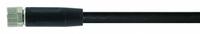 Cordset: M8 Female Straight X Bare Wire, 4 Pins, Black, PUR, 10 m Cable Lg, 24 AWG Wire Size (MPN 7000-08061-6311000). Key specifications — Cable Jacket Color: Black; End 1 Mounting Orientation: Straight; End 1 Gender: Female; End 1 Connection Type: M8; Cable Jacket Material: PUR; Brand: MURRELEKTRONIK; IP Rating: IP65; End 2 Connection Type: Bare Wire.