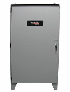 GENERAC Automatic Transfer Switch: Three Phase, 800 A Current Rating, 120/208V AC, Steel, 3R, RTS (MPN RTSN800G3). Key specifications — Enclosure Material: Steel; Lockable: Yes; Rated Voltage: 120/208V AC; Brand: GENERAC; Compatible with Series: RTS; Service Rated Transfer Switch: No.