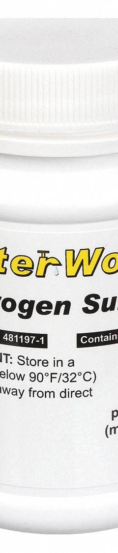 INDUSTRIAL TEST SYSTEMS Test Strips: Hydrogen Sulfide, 0 to 80 ppm Hydrogen, Strip, 50 Tests (MPN 481068). Key specifications — Test Form: Strip; Brand: INDUSTRIAL TEST SYSTEMS; Parameter Measurements Included: 0 to 80 ppm Hydrogen.