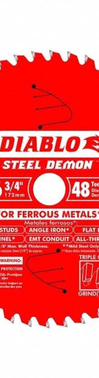 DIABLO Circular Saw Blade: 6 3/4 in Blade Dia., 48 Teeth, 0.07 in Cut Wd, 13/16 in Arbor Size (MPN D0649F). Key specifications — attr1116119: DIABLO; attr1145631: Metal.