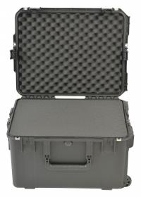 SKB Protective Case: 17 in x 22 in x 12 3/4 in Inside, Pick and Pluck, Black, 2 Wheels, 22 lb Wt (MPN 3I-2217-12BC). Key specifications — Handle Style: Telescoping; Brand: SKB; Case Closure Type: Latches.