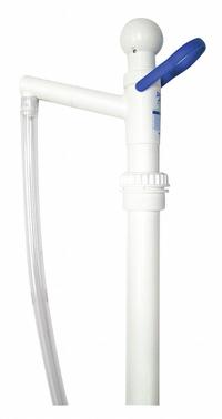 ACTION PUMP Hand Pump: Piston, Pump with Spout, Piston, Polyethylene/Polypropylene, 15 oz per stroke (MPN EZ-55B). Key specifications — Brand: ACTION PUMP; Suction Tube Material: Polypropylene; Housing Material: Polyethylene/Polypropylene; Maximum Flow Rate: 15 oz per stroke.