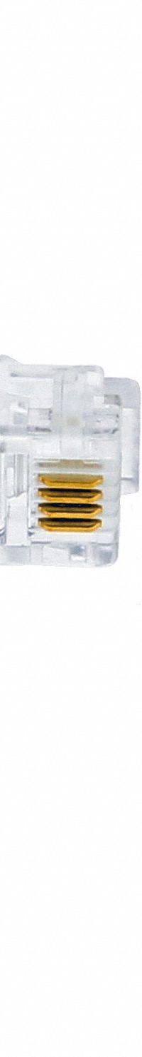 IDEAL Connector: Modular Plug RJ11, Stranded, 3/5e Cable Category, Std, 25pk Pack Size, 25 (MPN 85-344). Key specifications — Brand: IDEAL; Color: Clear; Compatible Cable Shape: Round; Compatible Wire Solid/Stranded: Stranded; _Pack Size: 25pk.