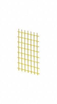 Woven-Wire Partition Components: Security Cage Panel, 8 ft H, 1 in H x 1 in W, Yellow, Square (MPN 2473-48X96). Key specifications — Brand: 80/20; Product Type: Security Cage Panel; Manufacturer Part Number: 2473-48X96.