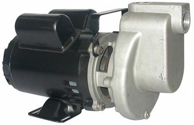 Dayton Centrifugal Pump: 115V AC, 46 ft Max Head, 1 in Compat Intake and Disch - 1/8 to 1 HP Self-Priming Centrifugal Pumps