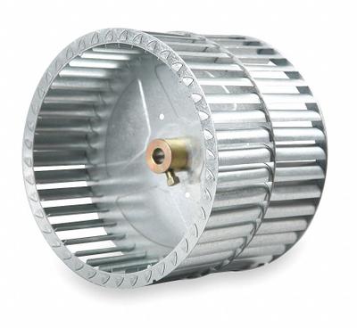 REVCOR Blower Wheel: Forward-Curved, 5 3/4 in Dia, 6 7/8 in W, CW Hub End, Steel Wheel - Dual-Inlet Forward-Curved Blower Wheels