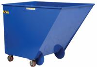 VESTIL Tilt Truck: 40 cu ft, 2,000 lb, 65 1/4 in L x 38 1/4 in W x 46 1/8 in H, Blue, Top & Bottom (MPN SPTT-15). Key specifications — Color: Blue; Brand: VESTIL; Caster/Wheel Configuration: (2) Rigid.