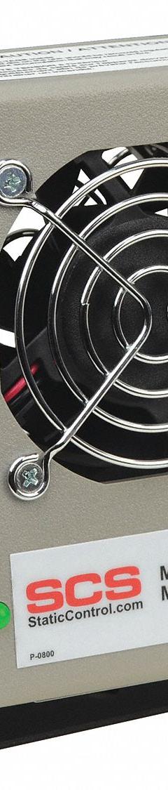 SCS Mini Air Ionizer: 2 in Overall Dp, 4 1/2 in Overall Ht, 3 3/8 in Overall Wd, 3 ft RJ-11 Cable (MPN 960). Key specifications — Product Type: Benchtop Ionizer; Brand: SCS.