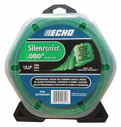 ECHO String Trimmer Line: Nylon, 0.08 in Dia, 160 ft Overall Lg, Twisted, Orange, 51 to 250 ft (MPN 321080060). Key specifications — Brand: ECHO; Compatible Manufacturer Number: DSRM-2600U; Compatible Product Type: Battery Powered String Trimmer; Material: Nylon.