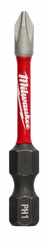 MILWAUKEE Power Bit: Power Bit, Imperial, PH1 Bit Industry Size, #1 Bit Size, Std, 2 in Overall Lg (MPN 48-32-4461). Key specifications — attr1119695: MILWAUKEE; attr1119703: Alloy Steel; attr1119710: Standard; attr1119708: Hex; attr1202404: #1.